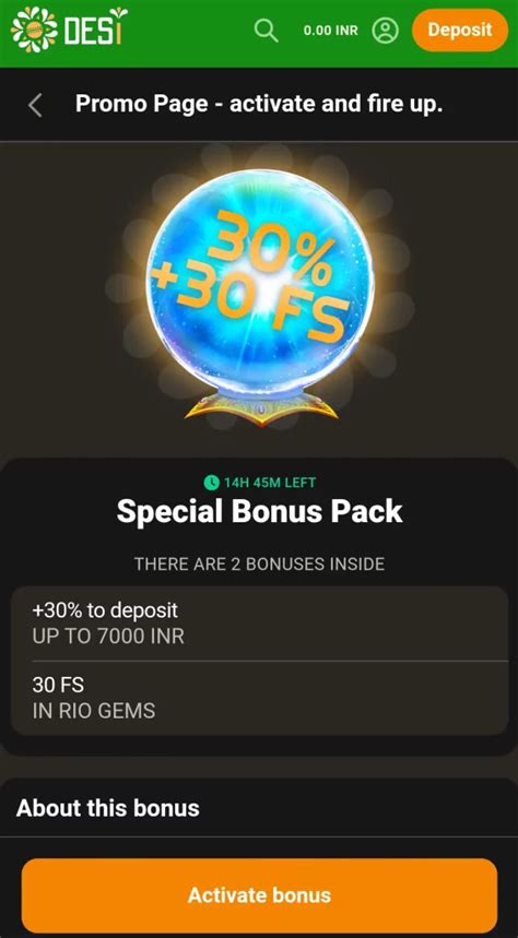 Desiplay casino bonus